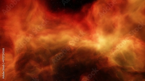 Deep outer space with stars and nebula 3d illustration © ANDREI