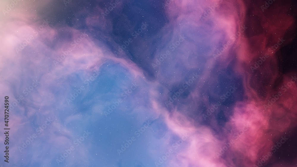 Deep outer space with stars and nebula 3d illustration Deep outer space with stars and nebula 3d illustration