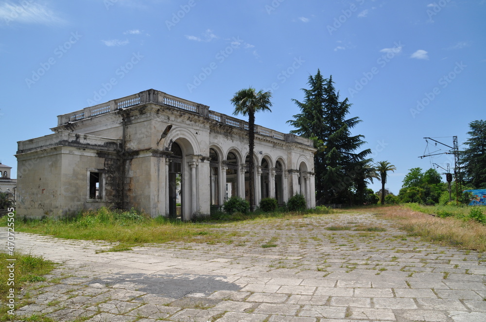 Abandoned train station in Sukhumi, capital of separatist state Abkhazia.