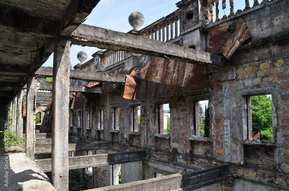 The abandoned Abkhazian Parliament Building in Sukhumi The abandoned Abkhazian Parliament Building in Sukhumi