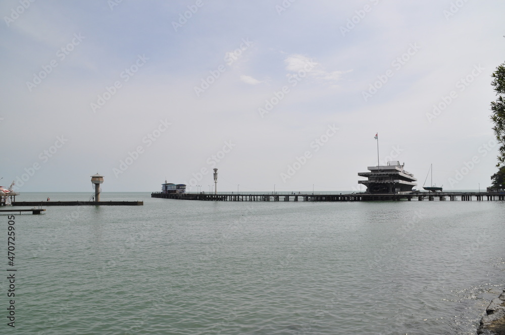 The harbor of Sukhumi, Abkhazia.