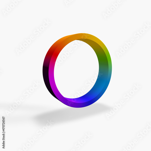 rainbow colored 3D circle