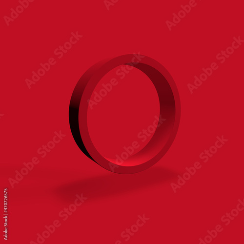 red 3D circle