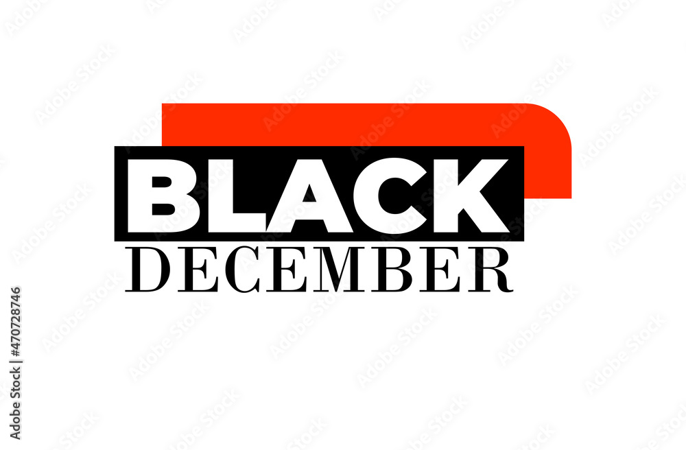 BLACK DECEMBER. year-end promotion label. for marketing after black friday. eps 10 BLACK DECEMBER. year-end promotion label. for marketing after black friday. eps 10