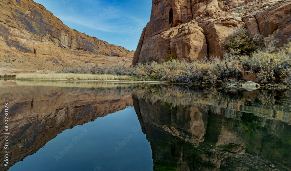Colorado River Reflection Near Glen Canyon Dam