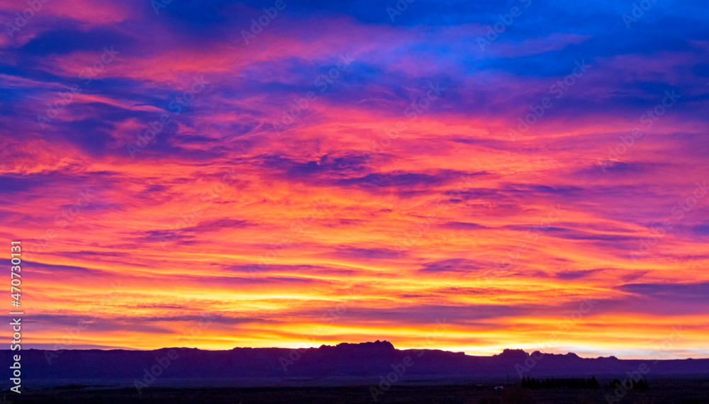 Colorful Sunrise Skies In Marble Canyon Arizona