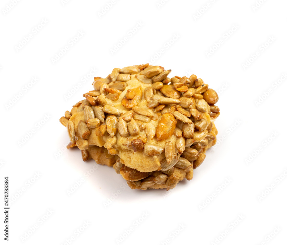 Simple Cookie Isolated, Oatmeal Sugar Bitten Cookies Simple Cookie Isolated, Oatmeal Sugar Bitten Cookies