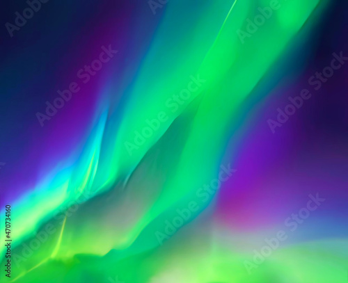 Mysterious northern polar lights phenomenon illustration