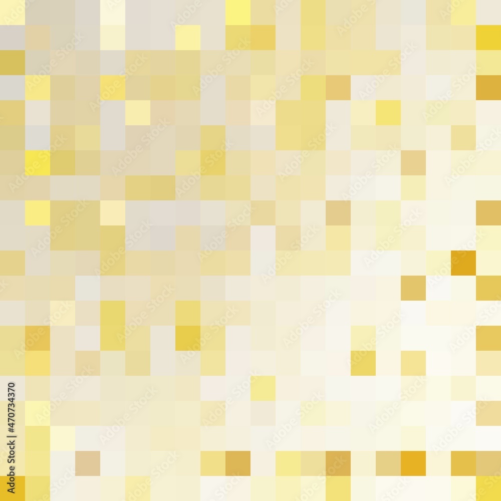 Abstract gold and white mosaic background. Squares pattern pixel art. Vector illustration. Abstract gold and white mosaic background. Squares pattern pixel art. Vector illustration.