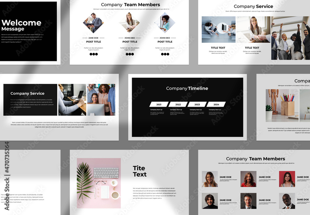 Minimalist Business Presentation Layout Stock Template | Adobe Stock