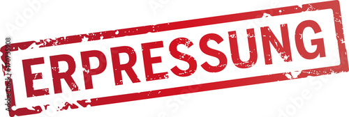roter Stempel Epressung