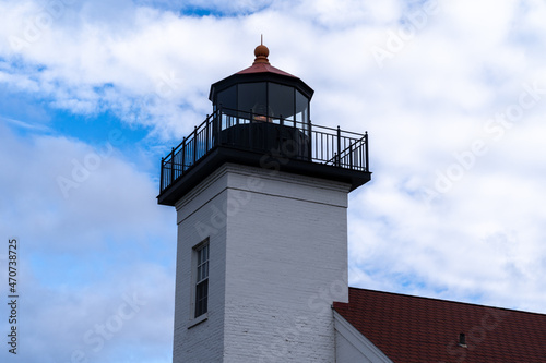 Sand Point Lighthouse on Lake Michigan