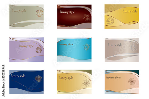 Business card luxury template set. Collection of trendy vector isolated on background. Modern editable business card for web site and design template. Creative abstract concept, vector illustration