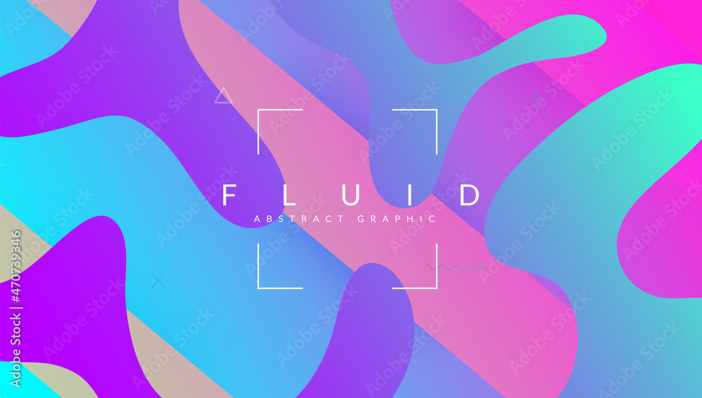 Abstract Layout. Fluid Design. Horizontal Composition. Flat Dynamic Flyer. Hipster Paper. Rainbow Screen. Purple Trendy Shape. Wavy Landing Page. Violet Abstract Layout