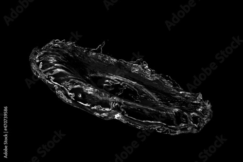 water splashing circle