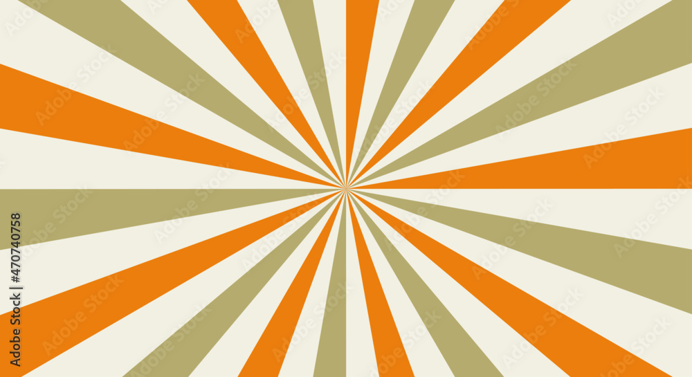 Sunburst or sun burst retro background. Ray stripes.