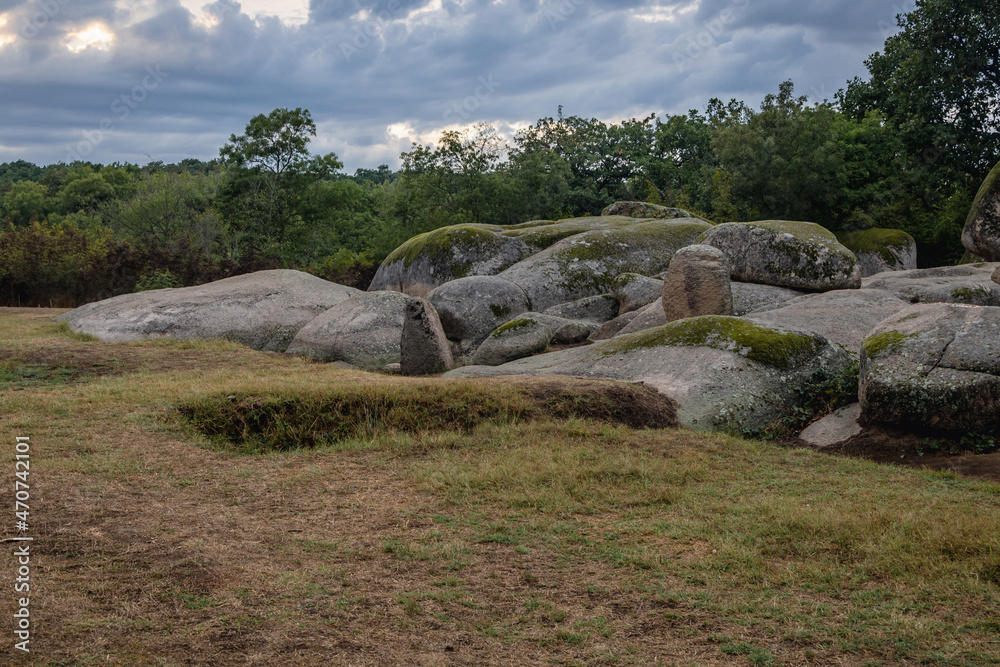 Area of Beglik Tash ancient Thracian remains of rock sanctuary in Bulgaria