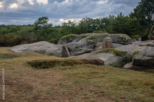 Area of Beglik Tash ancient Thracian remains of rock sanctuary in Bulgaria © Fotokon