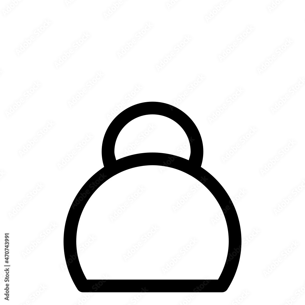 barbell icon with black outline style barbell icon with black outline style