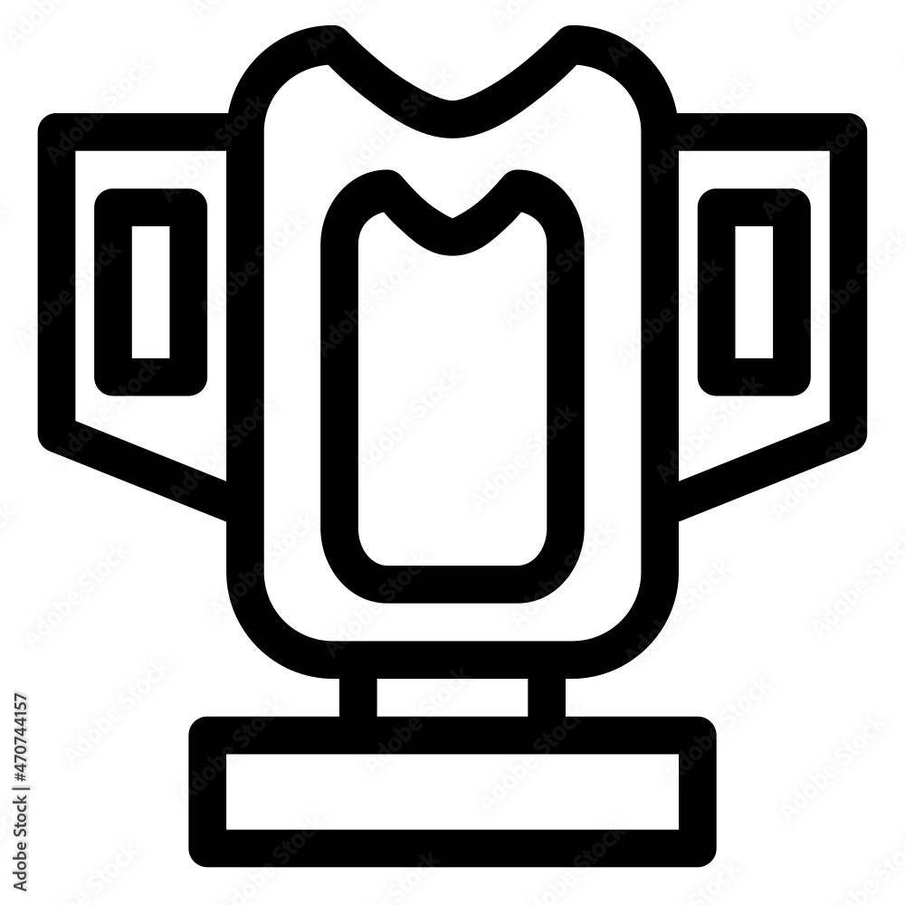 trophy icon with black outline style