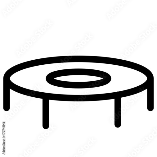 trampoline with black outline style