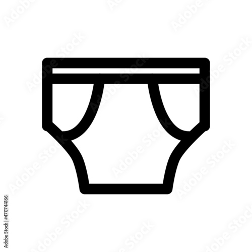 underpants icon with black outline style