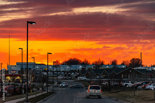 Golden Sunset over Urbandale Des Moines Iowa photo