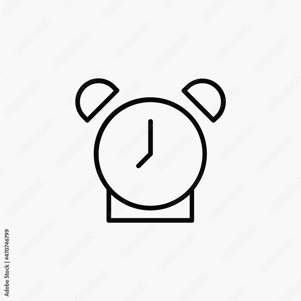 Alarm, timer line icon, vector, illustration, logo template. Suitable for many purposes.