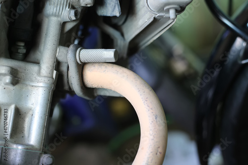 close up photo of motorbike exhaust