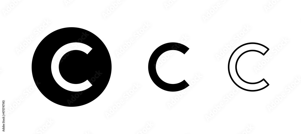 Copyright icons set. copyright sign and symbol Copyright icons set. copyright sign and symbol