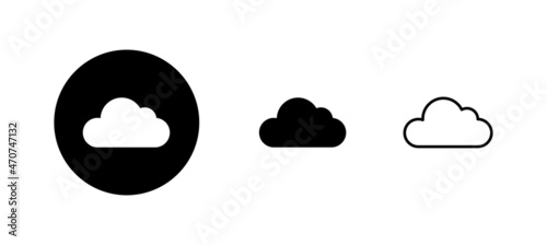 Cloud icons set. cloud sign and symbol