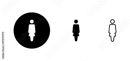 Female icons set. woman sign and symbol