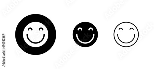 Smile icons set. smile emoticon icon. feedback sign and symbol