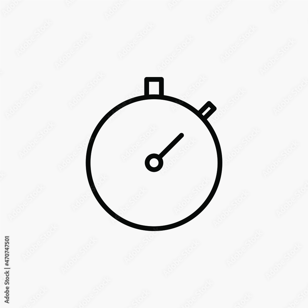 Timer, stopwatch line icon, vector, illustration, logo template. Suitable for many purposes. Timer, stopwatch line icon, vector, illustration, logo template. Suitable for many purposes.