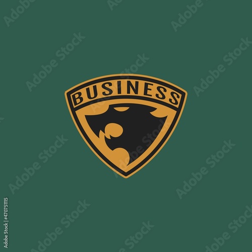 jaguar logo and shield. vector illustration for business logo or icon