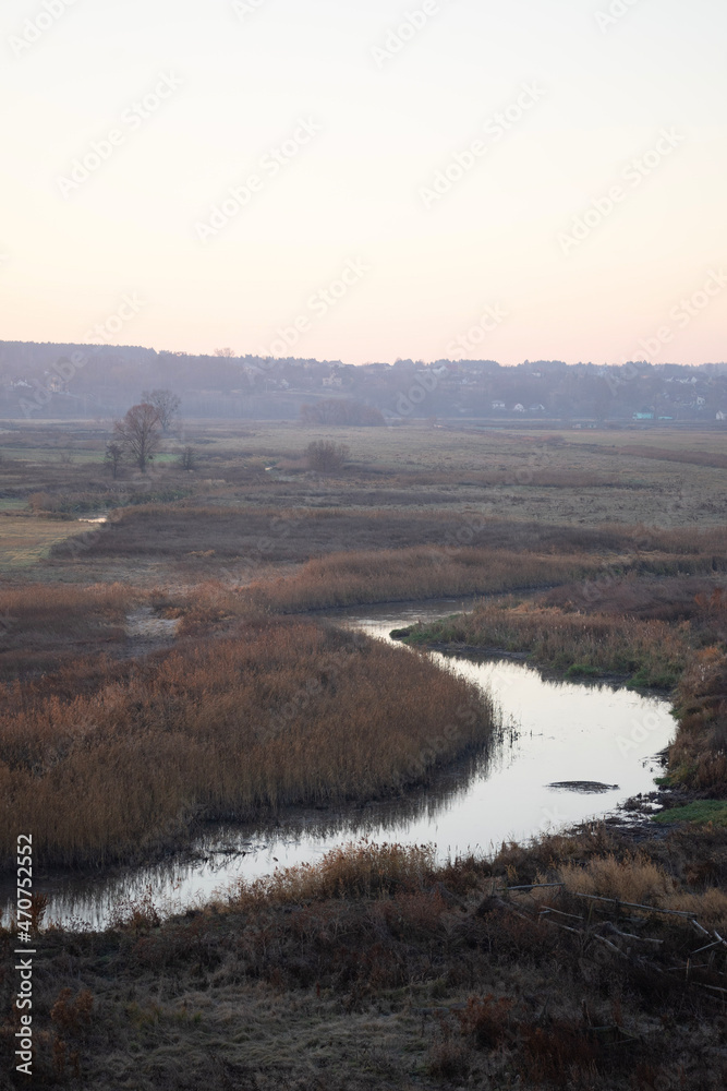 Fototapeta premium river in winter