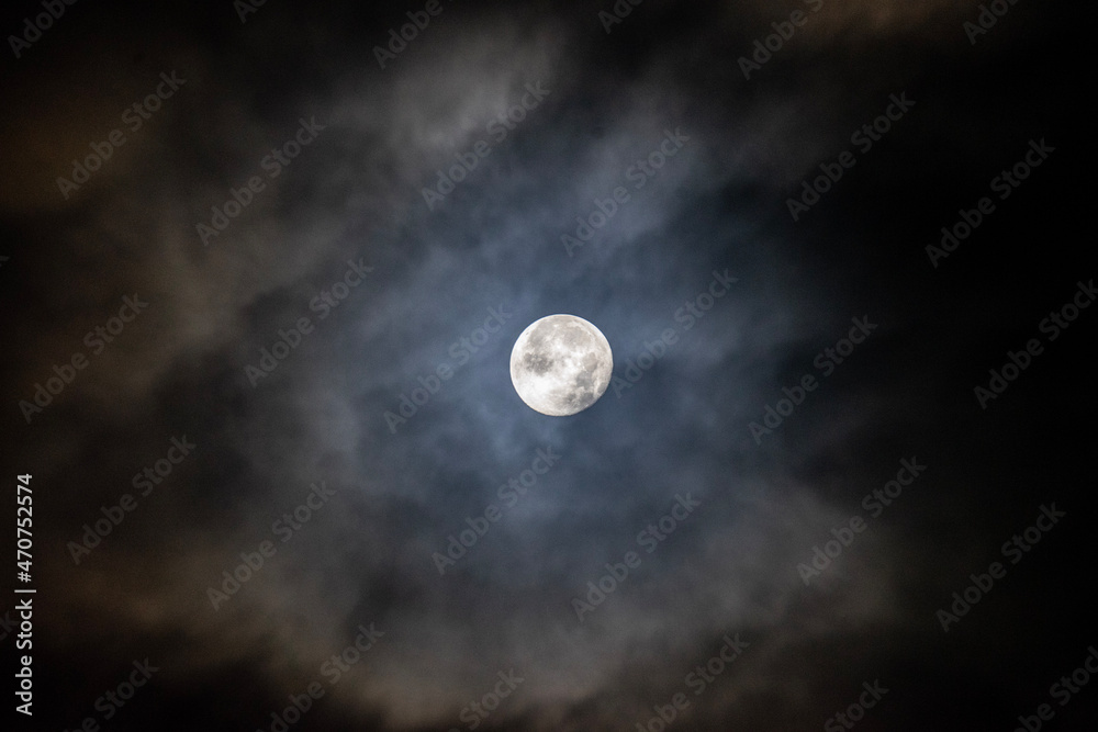 full moon in the night sky