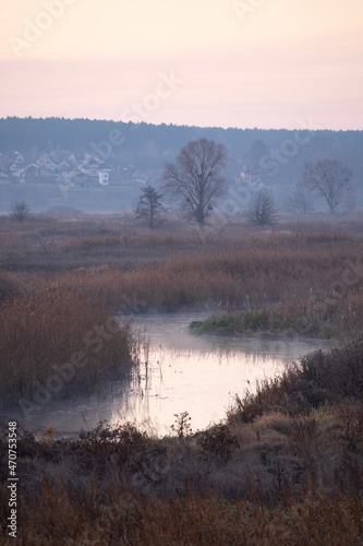 misty morning on the river