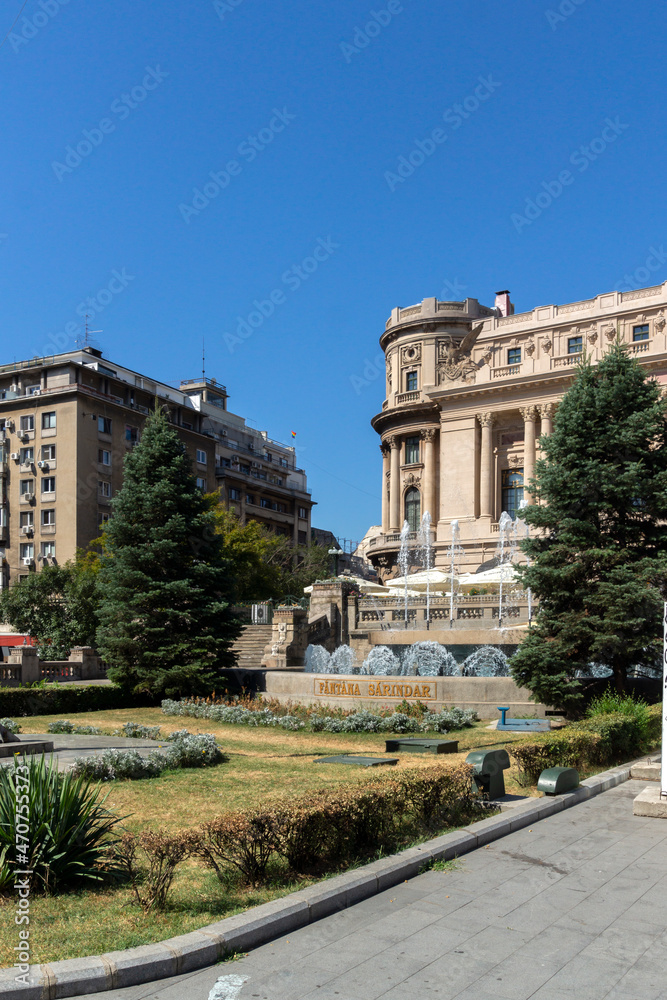 Fototapeta premium Building of Military club in city of Bucharest, Romania