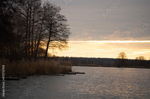 sunset on the river