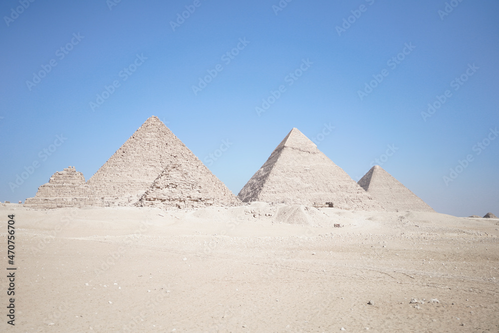 Giza Pyramids in Egypt, 2021.