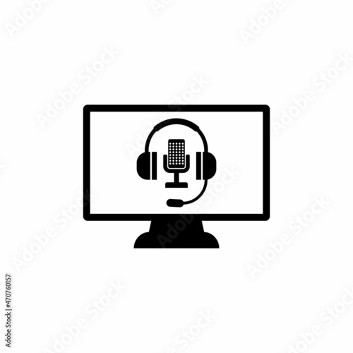 podcast icon, podcast vector sign symbol