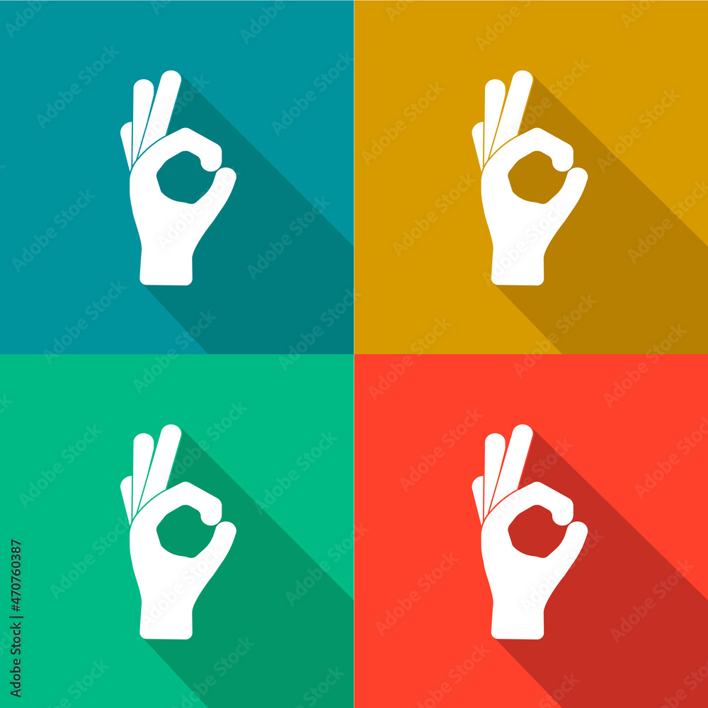 Perfect Sign Icon Set With Shadow Flat Graphic Design Perfect Sign Icon Set With Shadow Flat Graphic Design
