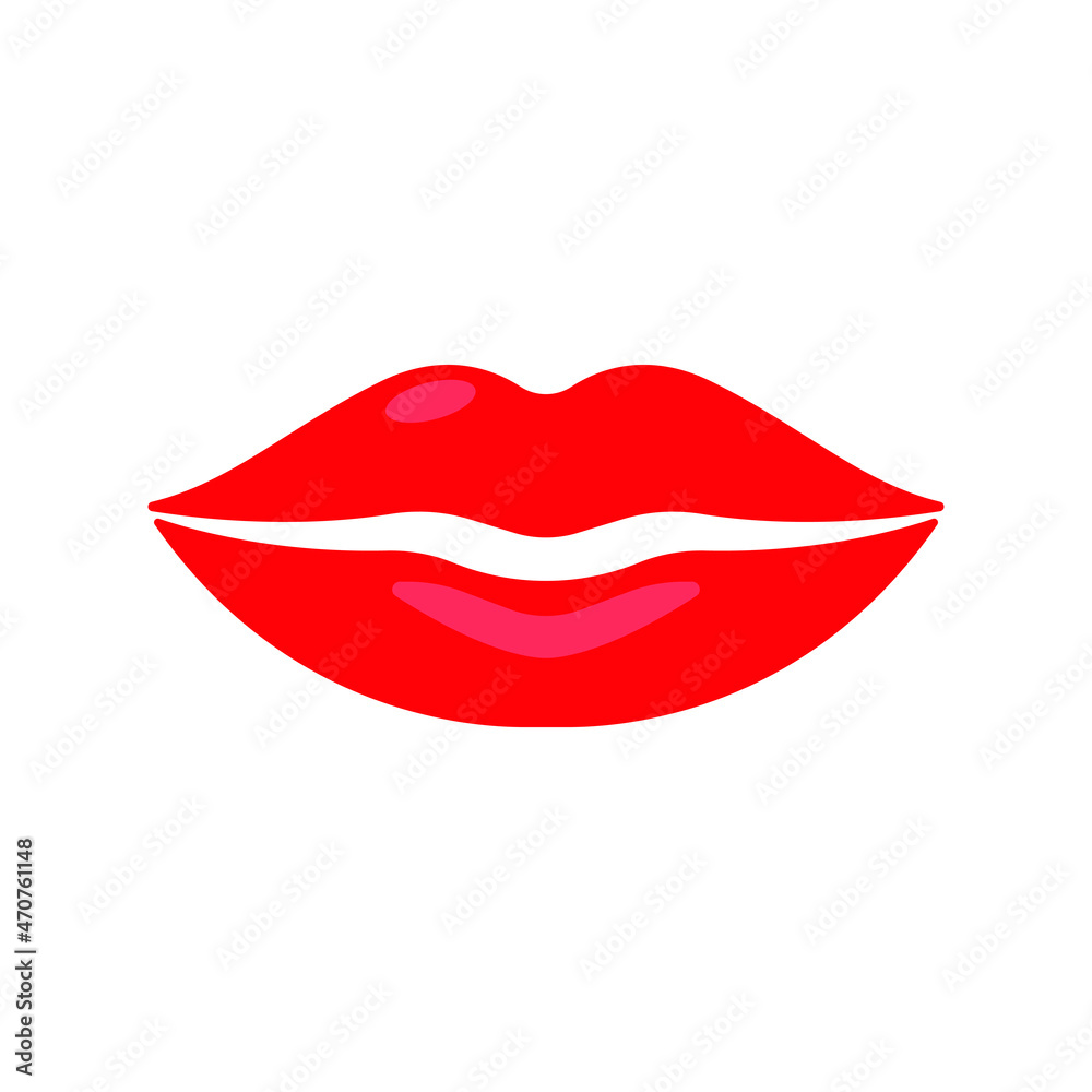 Lips icon design isolated on white background Lips icon design isolated on white background