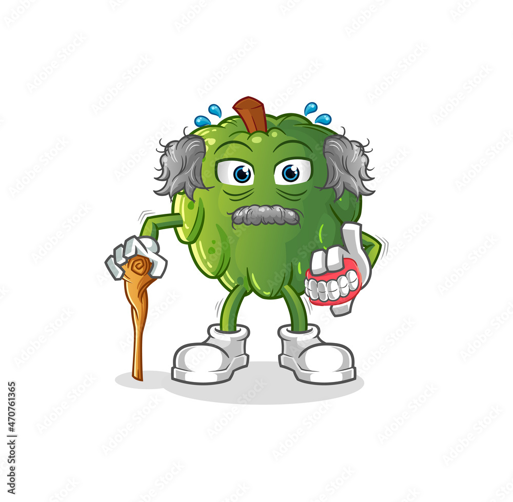 soursop white haired old man. character vector soursop white haired old man. character vector