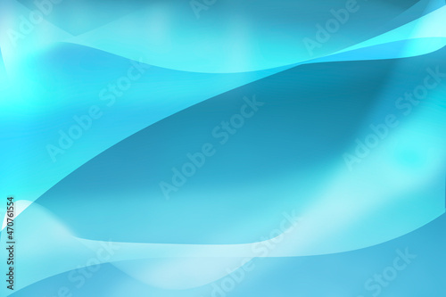 Graphic background is light blue .Modern looking digital curve art of abstract moving waves in colorful gradients