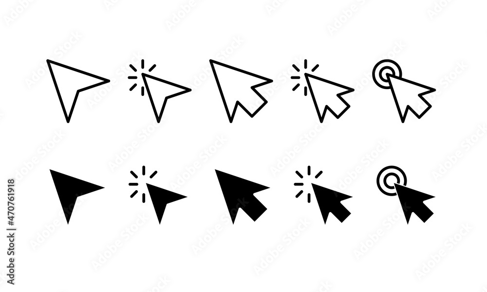 Cursor set. Cursor, Touch. Cursor vector Stock Vector | Adobe Stock