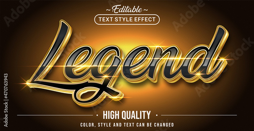 Editable text style effect - Legend text style theme.
