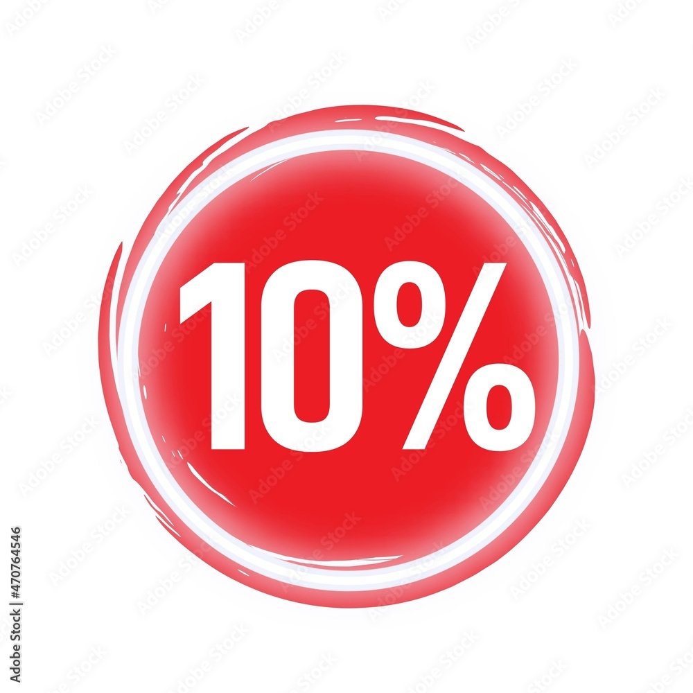 10 percent discount, Ten percent symbol discount. 10 % off promotion sale banner, red text 10 percent off 10 percent discount, Ten percent symbol discount. 10 % off promotion sale banner, red text 10 percent off