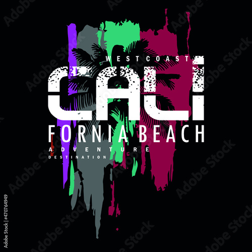california summer text,lettering,images nature vector illustration t shirt design